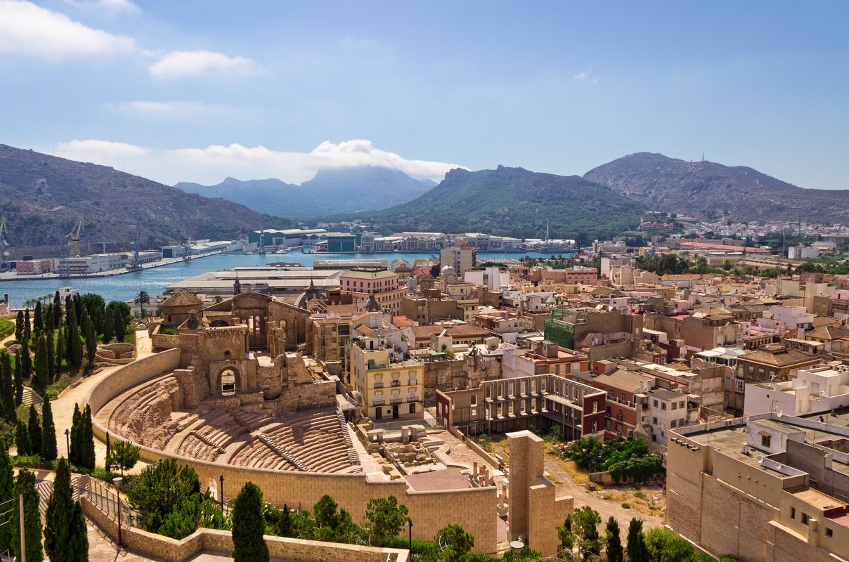 Cartagena cu privirea asupra Amfiteatrului Roman